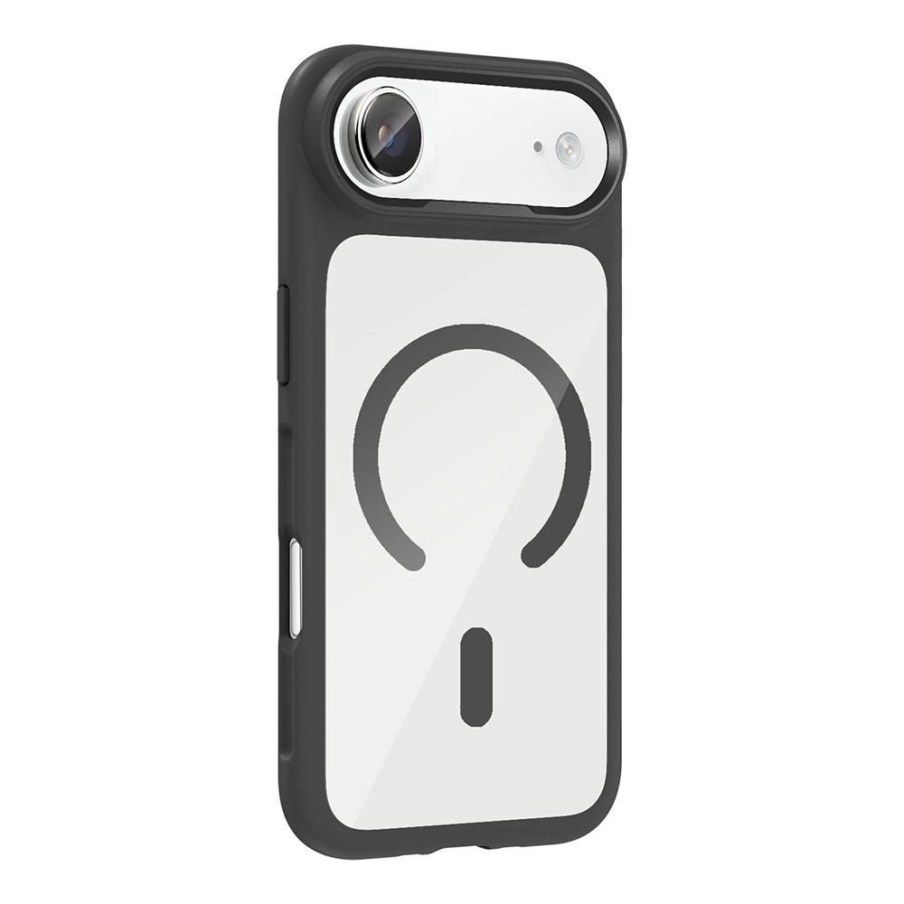 Apple iPhone 17 Air Kılıf M-Safe Şarj Özellikli Metal Kamera Çerçeveli Zore Tiko Kapak Gri