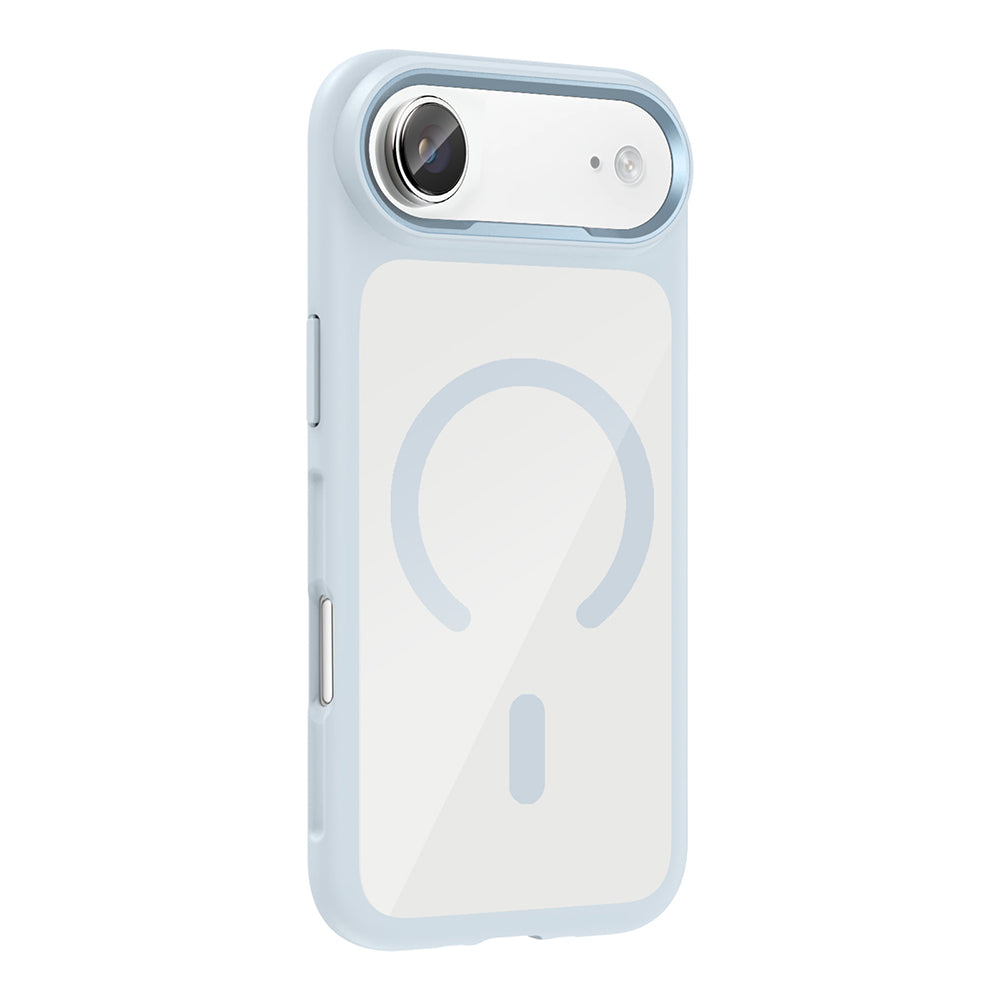 Apple iPhone 17 Air Kılıf M-Safe Şarj Özellikli Metal Kamera Çerçeveli Zore Tiko Kapak Siyah