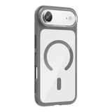 Apple iPhone 17 Air Kılıf M-Safe Şarj Özellikli Metal Kamera Çerçeveli Zore Tiko Kapak Mavi