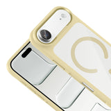 Apple iPhone 17 Air Kılıf M-Safe Şarj Özellikli Metal Kamera Çerçeveli Zore Tiko Kapak Gri