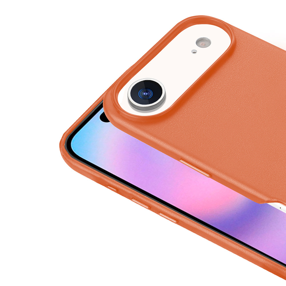 Apple iPhone 17 Air Kılıf M-safe Şarj Özellikli PU Deri Görünümlü Zore Kupra Kapak Gri