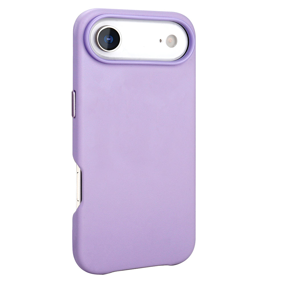 Apple iPhone 17 Air Kılıf M-safe Şarj Özellikli PU Deri Görünümlü Zore Kupra Kapak Turuncu