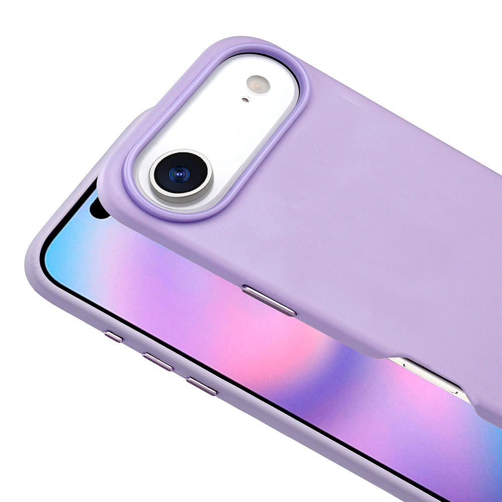 Apple iPhone 17 Air Kılıf M-safe Şarj Özellikli PU Deri Görünümlü Zore Kupra Kapak Lacivert