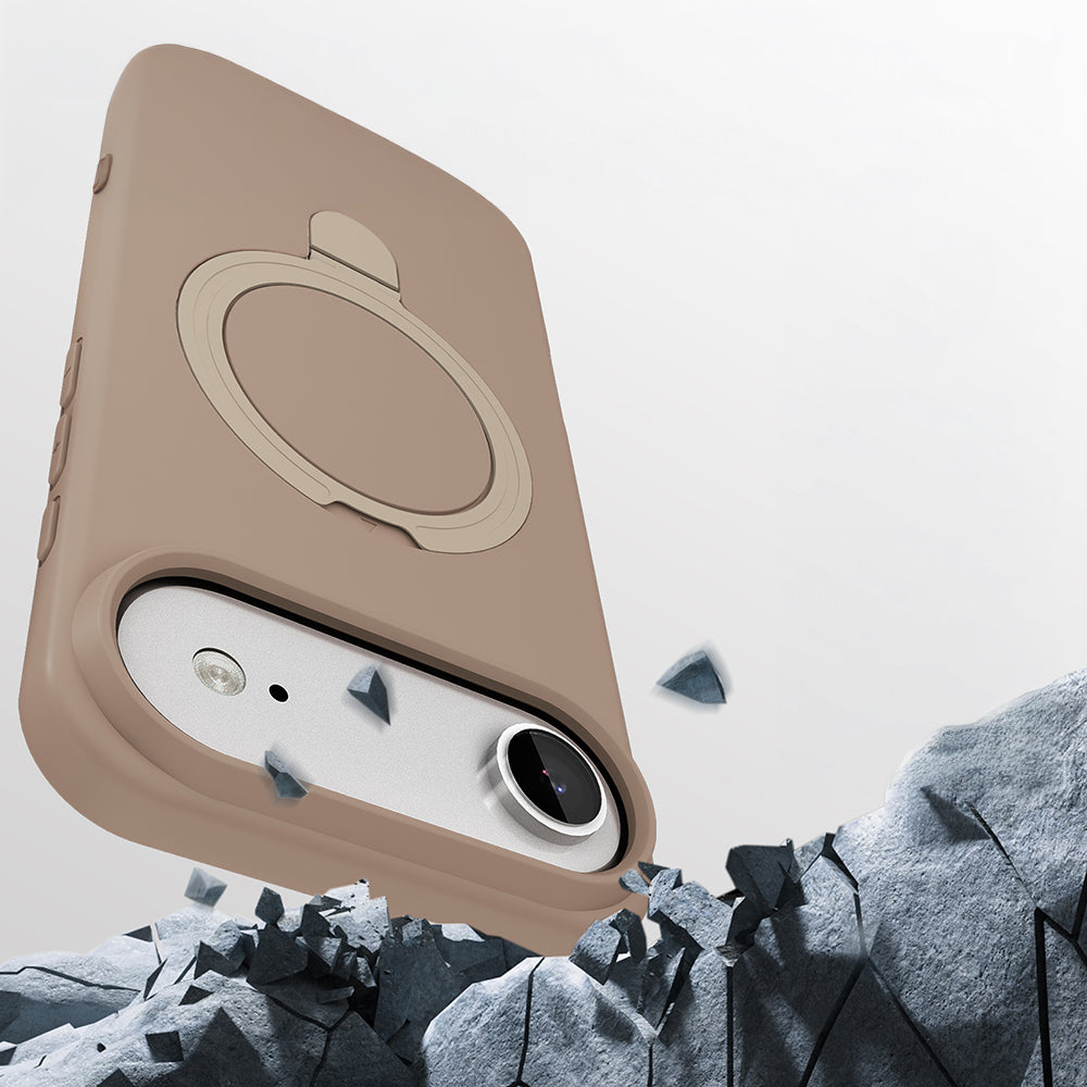 Apple iPhone 17 Air Kılıf M-safe Şarj Özellikli Standlı Zore Samara Kapak Lacivert