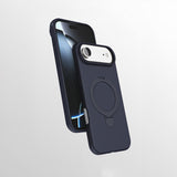 Apple iPhone 17 Air Kılıf M-safe Şarj Özellikli Standlı Zore Samara Kapak Lacivert