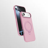 Apple iPhone 17 Air Kılıf M-safe Şarj Özellikli Standlı Zore Samara Kapak Pembe