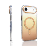 Apple iPhone 17 Air Kılıf M-safe Şarj Özellikli Transparan Renk Geçişli Zore Toros Kapak Rose Pembe