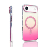 Apple iPhone 17 Air Kılıf M-safe Şarj Özellikli Transparan Renk Geçişli Zore Toros Kapak Rose Gold
