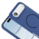 Apple iPhone 17 Air Kılıf M-safe Şarj Özellikli Zore Meta Kapak Lacivert