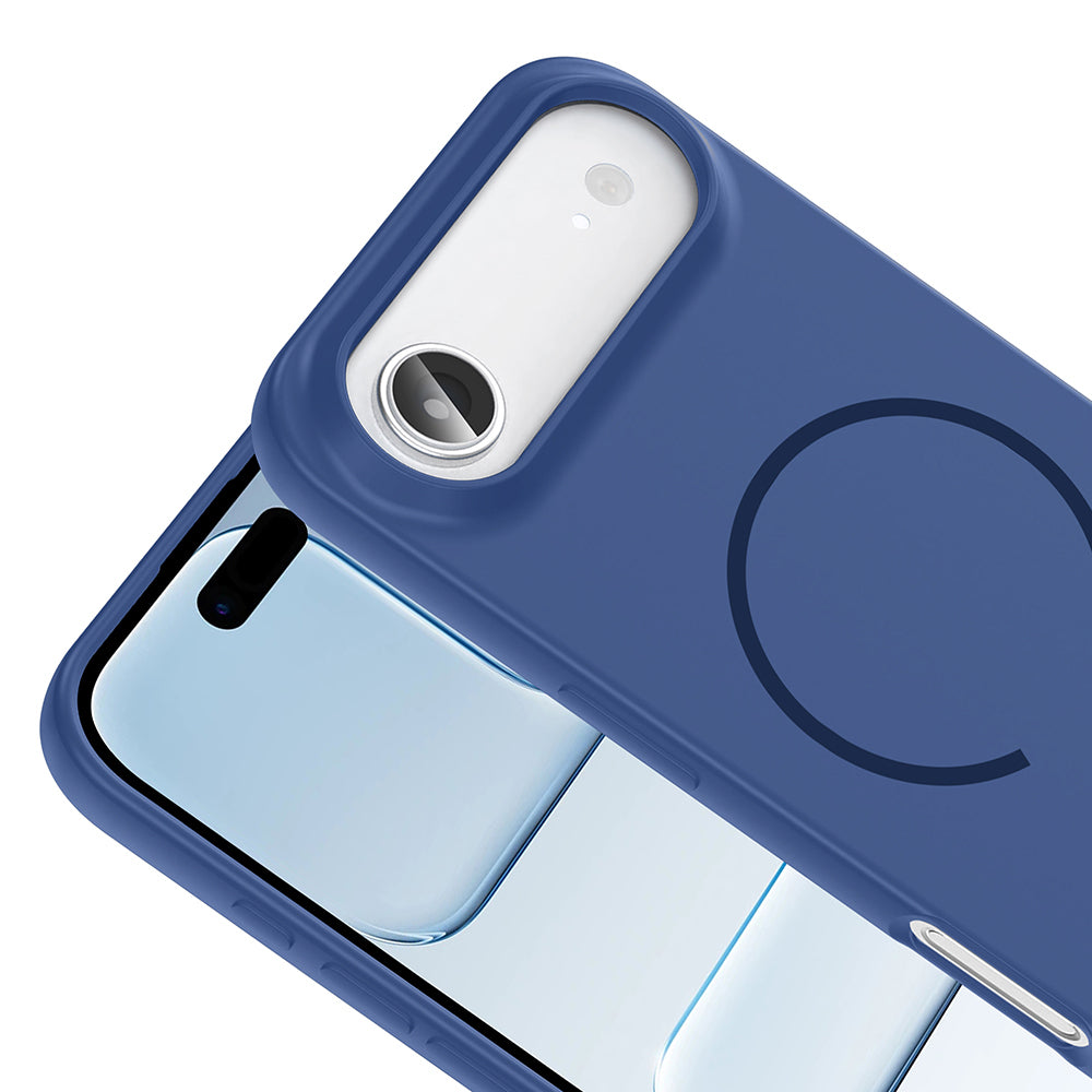 Apple iPhone 17 Air Kılıf M-safe Şarj Özellikli Zore Meta Kapak Mürdüm
