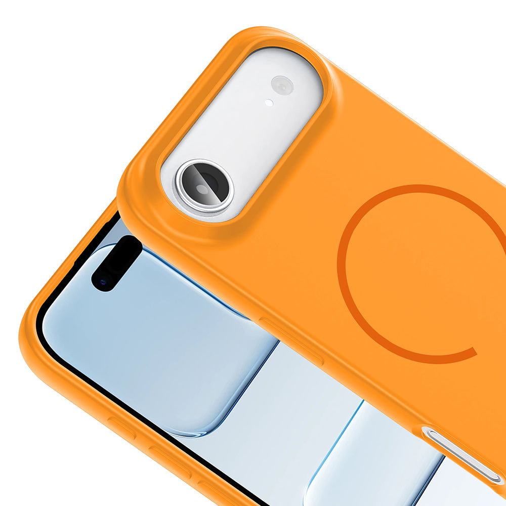 Apple iPhone 17 Air Kılıf M-safe Şarj Özellikli Zore Meta Kapak Titanyum-Gri