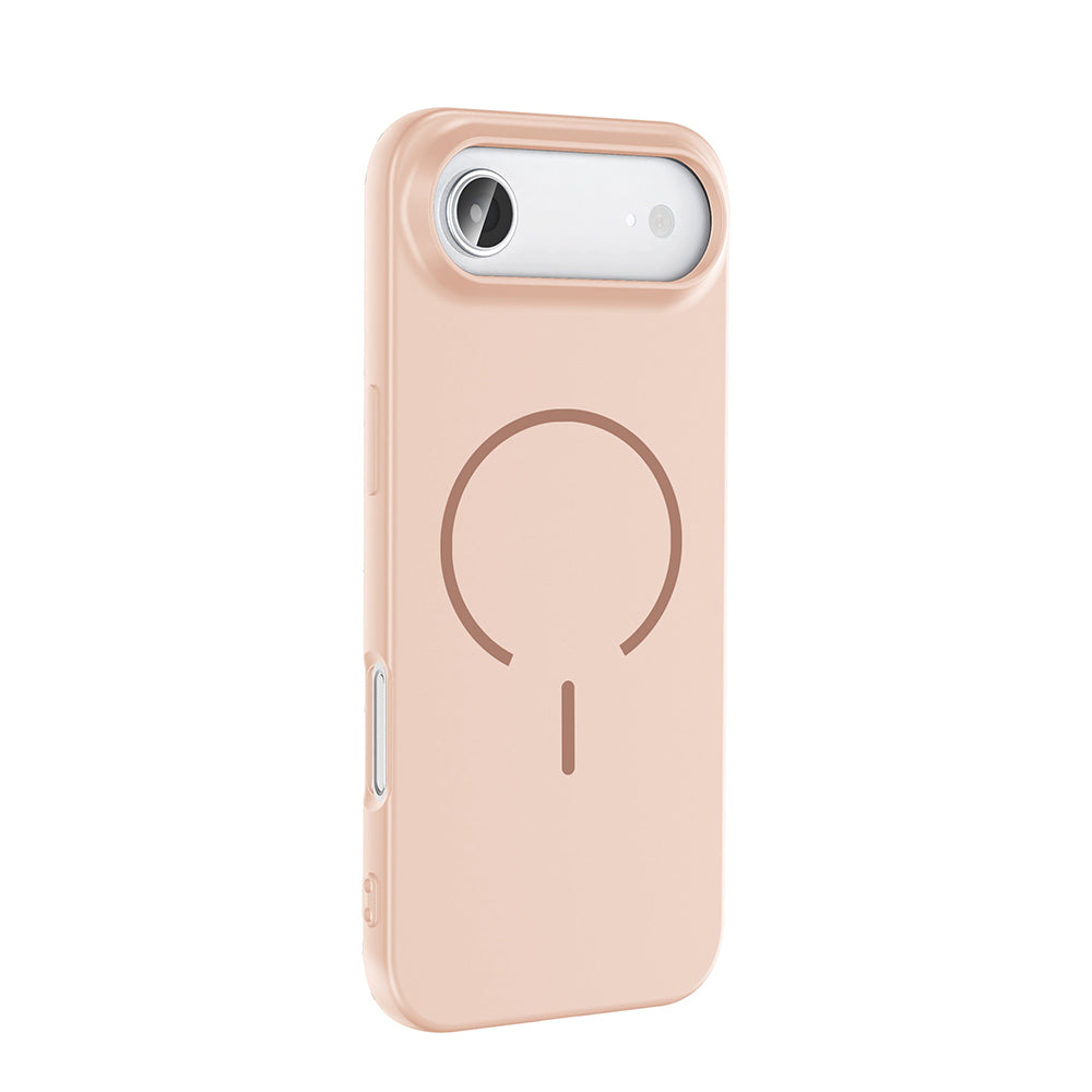 Apple iPhone 17 Air Kılıf M-safe Şarj Özellikli Zore Meta Kapak Titanyum-Gri