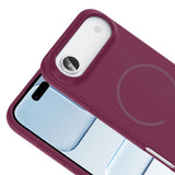 Apple iPhone 17 Air Kılıf M-safe Şarj Özellikli Zore Meta Kapak Kahverengi