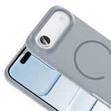 Apple iPhone 17 Air Kılıf M-safe Şarj Özellikli Zore Meta Kapak Titanyum-Gri