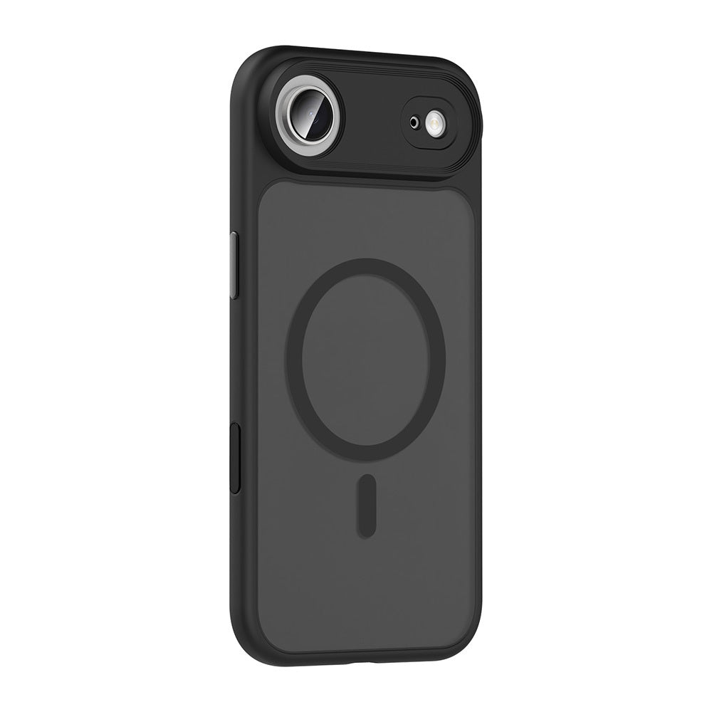 Apple iPhone 17 Air Kılıf Mat Arka Yüzey Wireless Şarj Özellikli Zore Flet M-safe Kapak Desert Titanyum