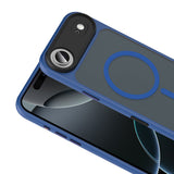 Apple iPhone 17 Air Kılıf Mat Arka Yüzey Wireless Şarj Özellikli Zore Flet M-safe Kapak Lacivert