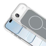 Apple iPhone 17 Air Kılıf Metal Buton Tasarımlı Zore İkonik Sert Silikon Kapak Gri