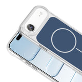 Apple iPhone 17 Air Kılıf Metal Buton Tasarımlı Zore İkonik Sert Silikon Kapak Gri