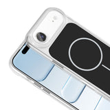 Apple iPhone 17 Air Kılıf Metal Buton Tasarımlı Zore İkonik Sert Silikon Kapak Gri