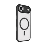 Apple iPhone 17 Air Kılıf Wireless Şarj Özellikli Zore Krom M-safe Silikon Kapak Lacivert