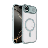 Apple iPhone 17 Air Kılıf Wireless Şarj Özellikli Zore Krom M-safe Silikon Kapak Lacivert