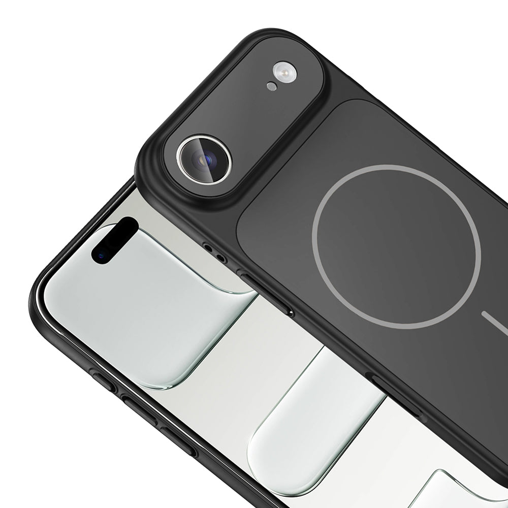 Apple iPhone 17 Air Kılıf Zore M-Safe Şarj Özellikli Kamera Korumalı Formen Kapak Gri