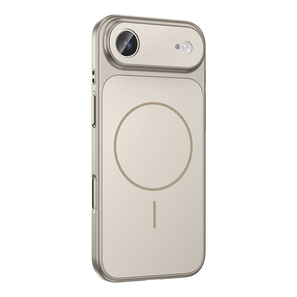 Apple iPhone 17 Air Kılıf Zore M-Safe Şarj Özellikli Kamera Korumalı Formen Kapak Turuncu