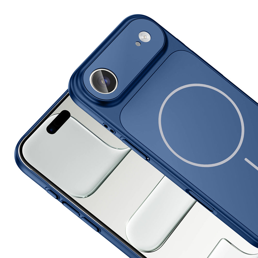 Apple iPhone 17 Air Kılıf Zore M-Safe Şarj Özellikli Kamera Korumalı Formen Kapak Gold