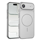 Apple iPhone 17 Air Kılıf Zore M-Safe Şarj Özellikli Kamera Korumalı Formen Kapak Gümüş