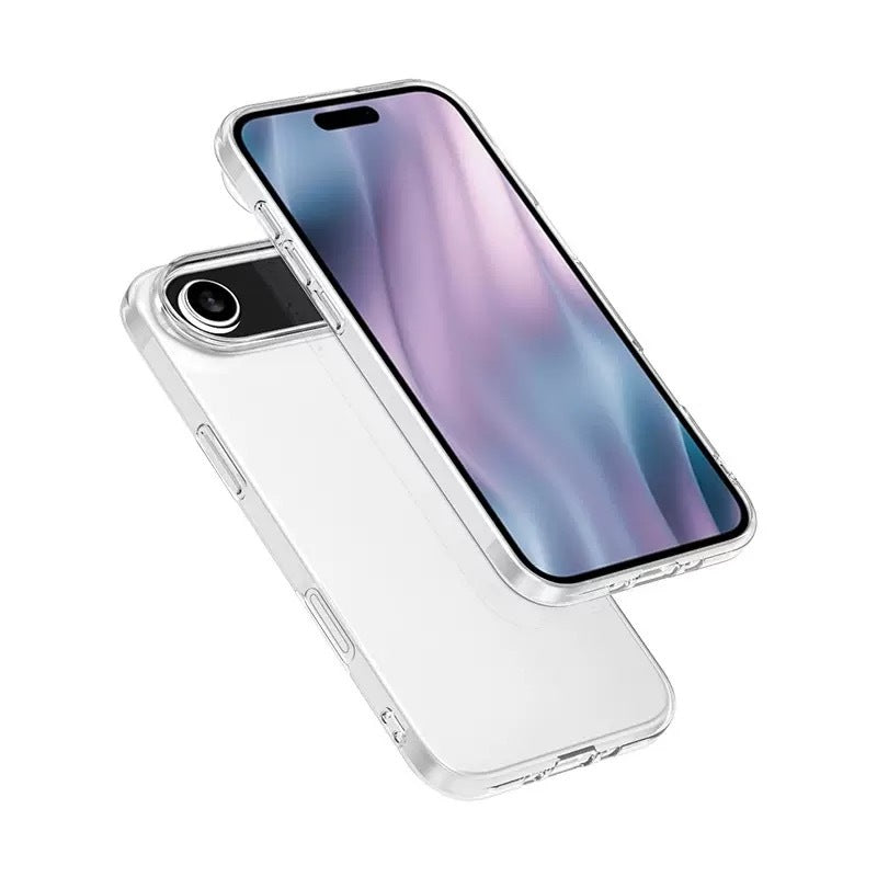 Apple iPhone 17 Air Kılıf Zore Süper Silikon Kapak Şeffaf