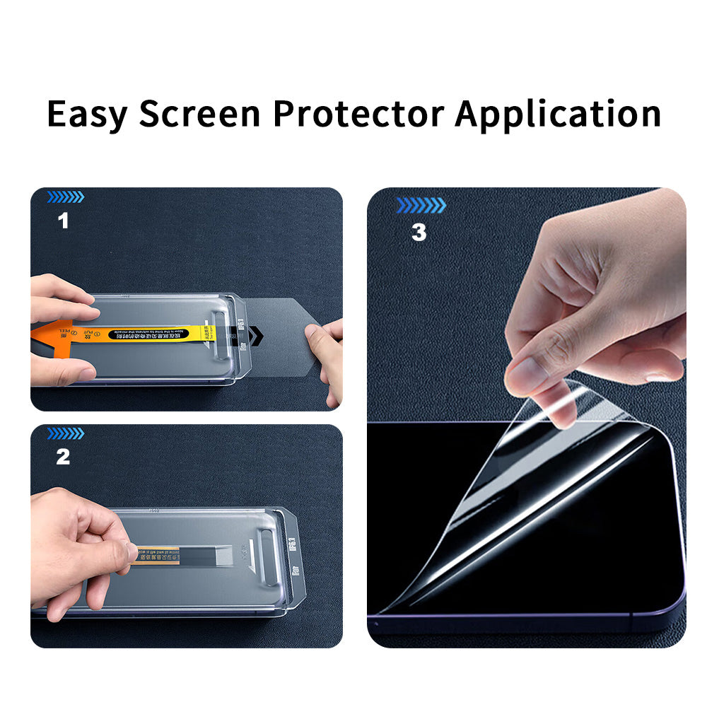 Apple iPhone 17 Air Zore 2.5D Oliv Privacy Temperli Cam Ekran Koruyucu + Kolay Uygulama Aparatı Siyah