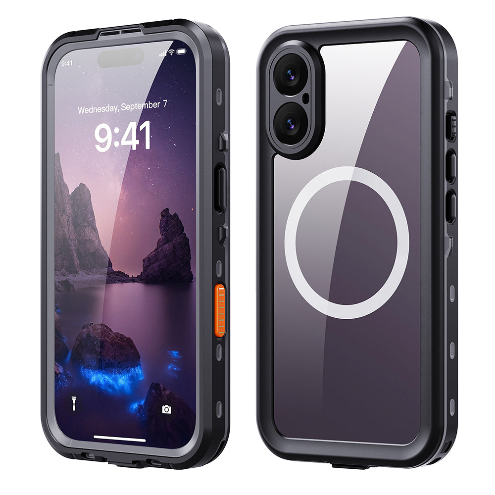 Apple iPhone 17 Kılıf 1-1 Su Geçirmez Kılıf Siyah