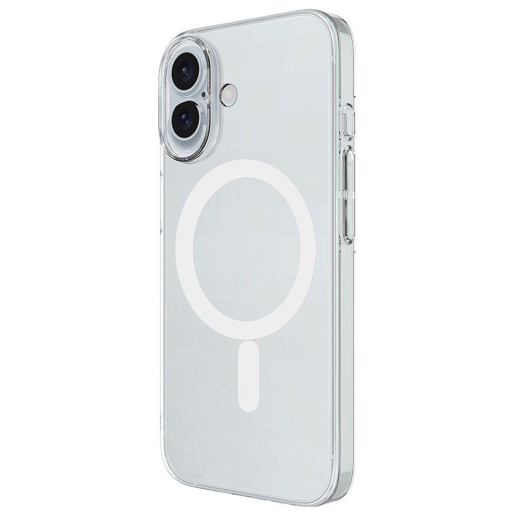 Apple iPhone 17 Kılıf IC Çipli M-Safe Şarj Özellikli Şeffaf Kamera Çerçeveli Zore Toledo Kapak Şeffaf