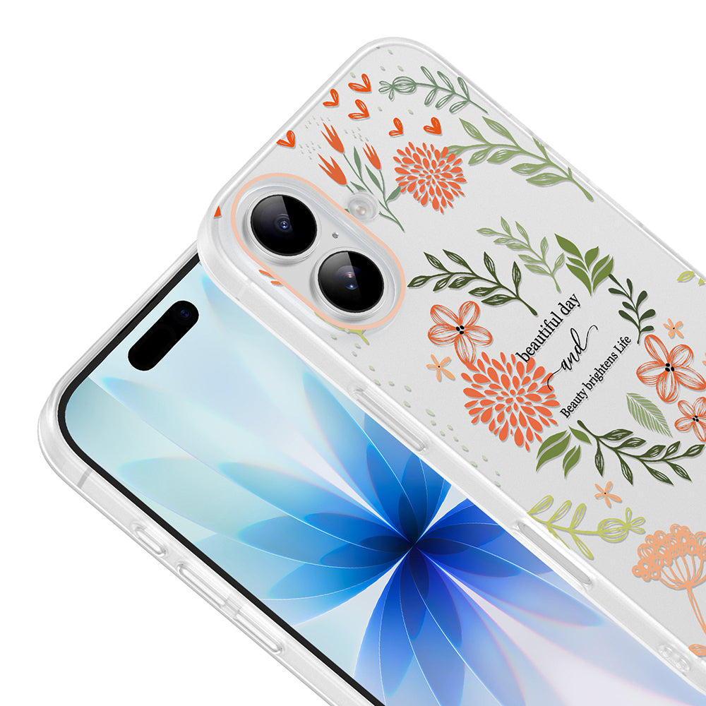 Apple iPhone 17 Kılıf Kamera Korumalı Desenli Zore Klip Kapak Beautiful