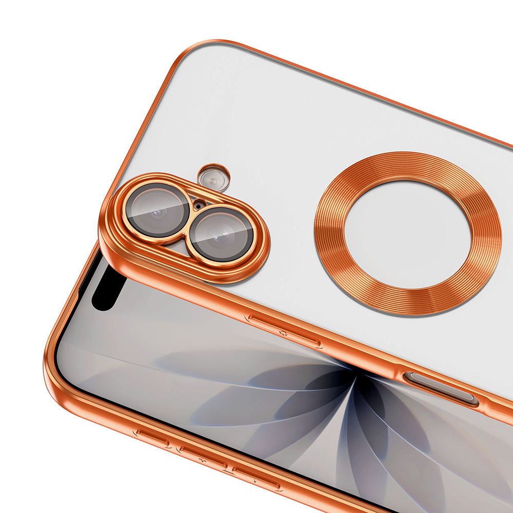 Apple iPhone 17 Kılıf Kamera Korumalı Logo Gösteren Zore Omega Kapak Gümüş