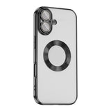Apple iPhone 17 Kılıf Kamera Korumalı Logo Gösteren Zore Omega Kapak Mavi