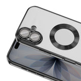 Apple iPhone 17 Kılıf Kamera Korumalı Logo Gösteren Zore Omega Kapak Mavi