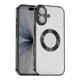 Apple iPhone 17 Kılıf Kamera Korumalı Logo Gösteren Zore Omega Kapak Siyah