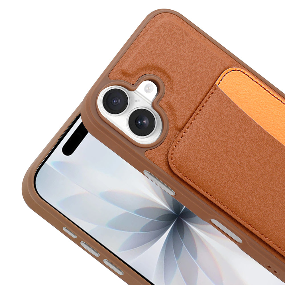 Apple iPhone 17 Kılıf Kartlıklı Zore X-Kart Silikon Kapak Koyu Gri