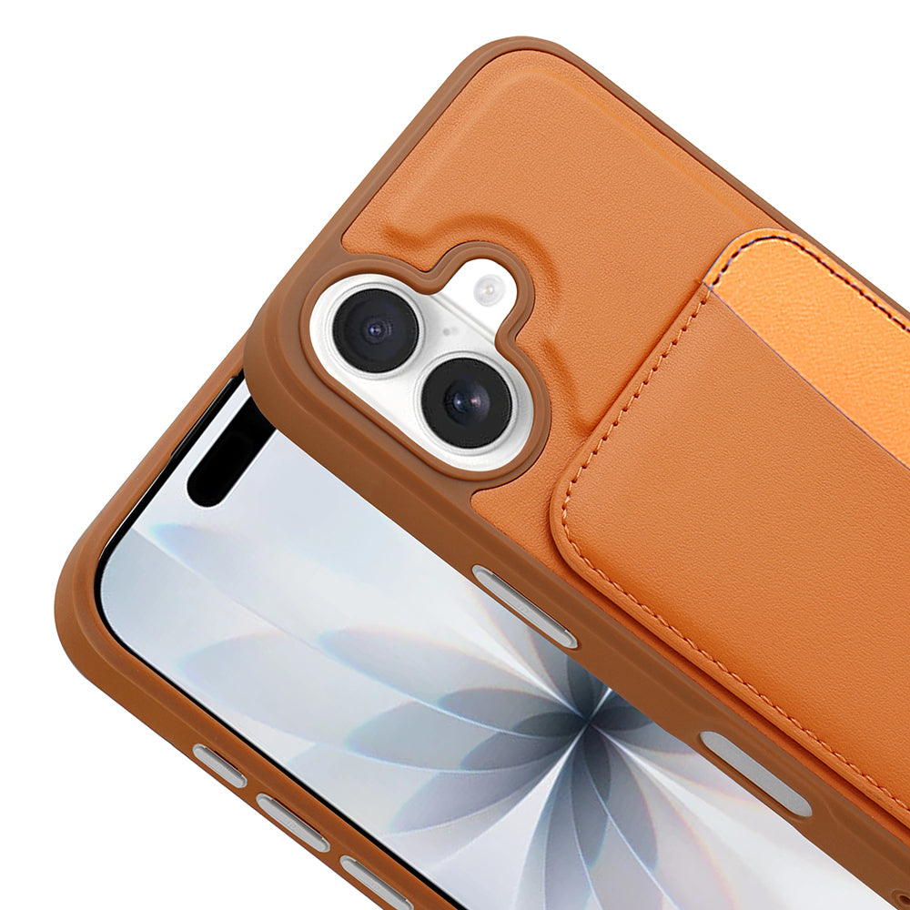Apple iPhone 17 Kılıf Kartlıklı Zore X-Kart Silikon Kapak Koyu Gri