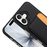 Apple iPhone 17 Kılıf Kartlıklı Zore X-Kart Silikon Kapak Koyu Gri