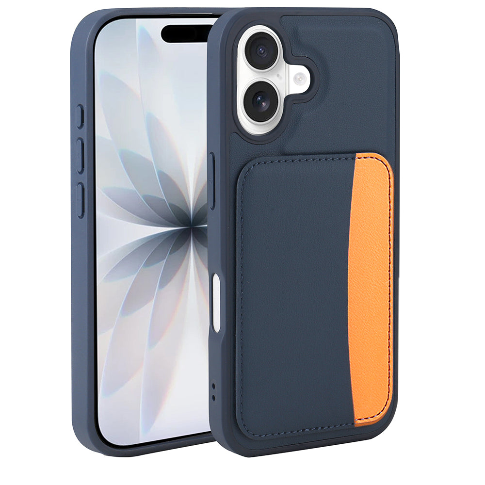 Apple iPhone 17 Kılıf Kartlıklı Zore X-Kart Silikon Kapak Lacivert