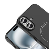 Apple iPhone 17 Kılıf M-Safe Şarj Özellikli Kamera Korumalı Zore Elio Sert PC Kapak Siyah