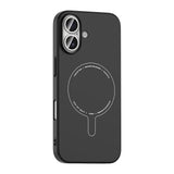 Apple iPhone 17 Kılıf M-Safe Şarj Özellikli Kamera Korumalı Zore Elio Sert PC Kapak Siyah