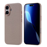 Apple iPhone 17 Kılıf M-safe Şarj Özellikli Karbon Fiber Görünümlü Zore Nekst Kapak Gold