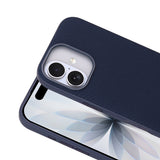 Apple iPhone 17 Kılıf M-Safe Şarj Özellikli Kumaş Tasarımlı Zore Miami Sert PC Kapak Lacivert
