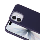 Apple iPhone 17 Kılıf M-Safe Şarj Özellikli Kumaş Tasarımlı Zore Miami Sert PC Kapak Derin Mor