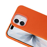 Apple iPhone 17 Kılıf M-Safe Şarj Özellikli Kumaş Tasarımlı Zore Miami Sert PC Kapak Turuncu
