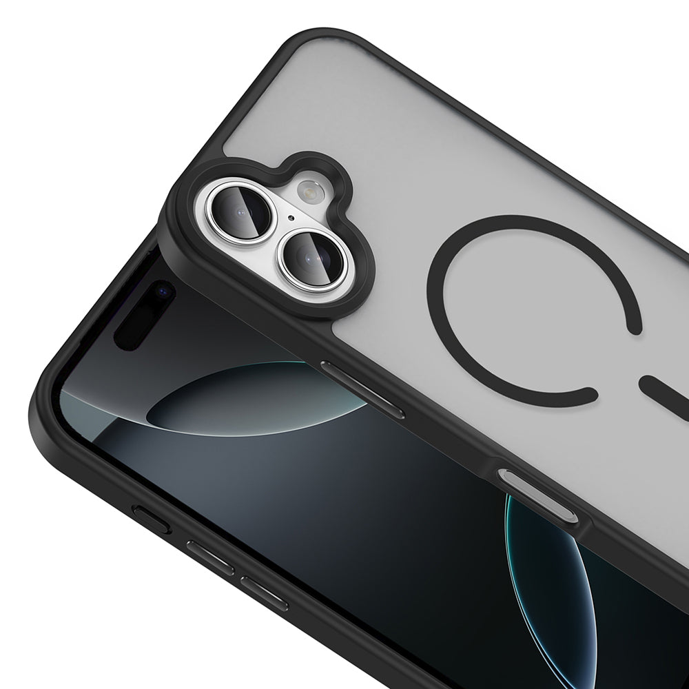 Apple iPhone 17 Kılıf M-safe Şarj Özellikli Mat Arka Yüzey Zore Sio Kapak Turuncu
