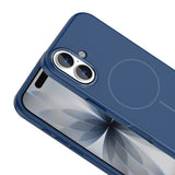 Apple iPhone 17 Kılıf M-Safe Şarj Özellikli Metal Kamera Çerçeveli Zore Edi Silikon Kapak Lacivert